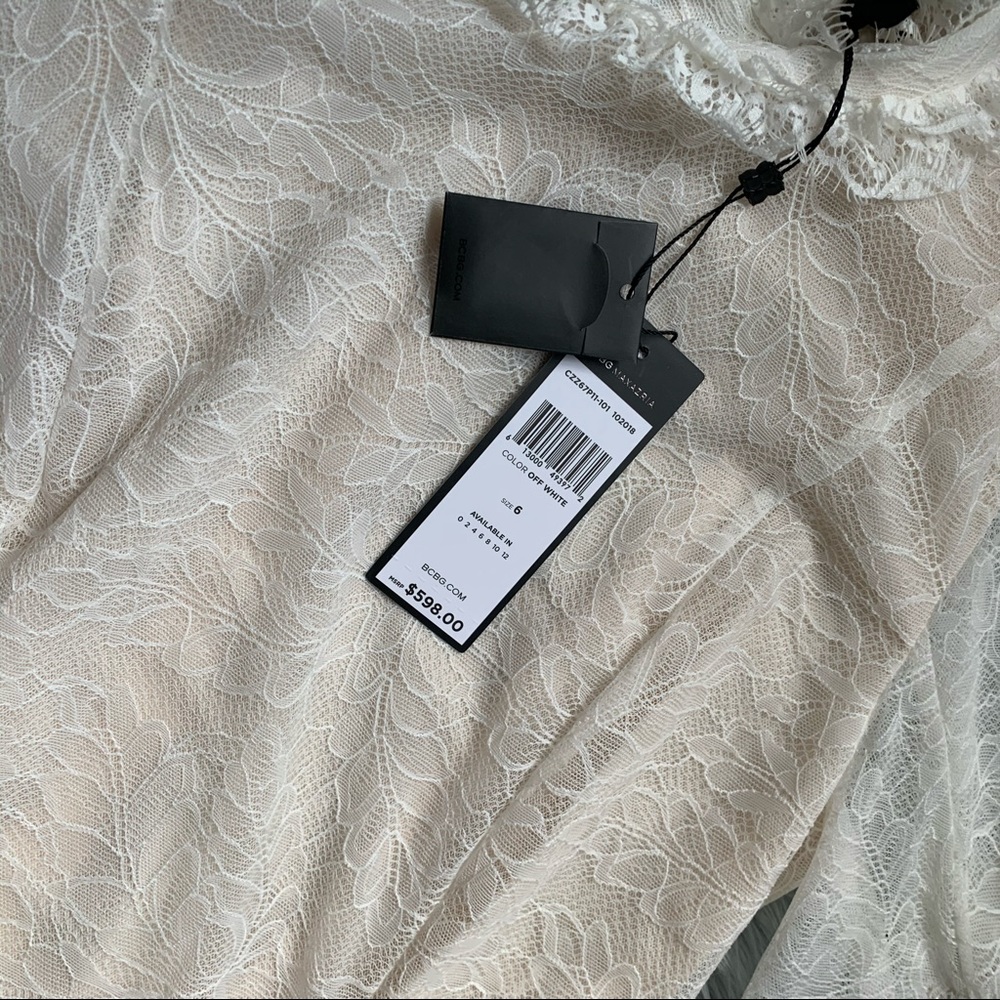 SOLD✨NWT BCBG MAXAZRIA Asymmetrical Lace Dress - Picture 4 of 9